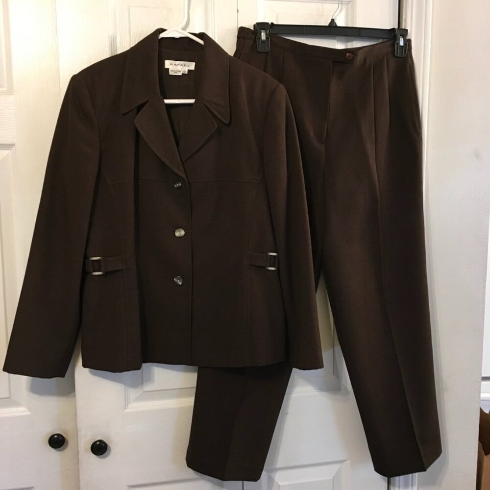 Rafael Women's Brown Pant Suit Sz12